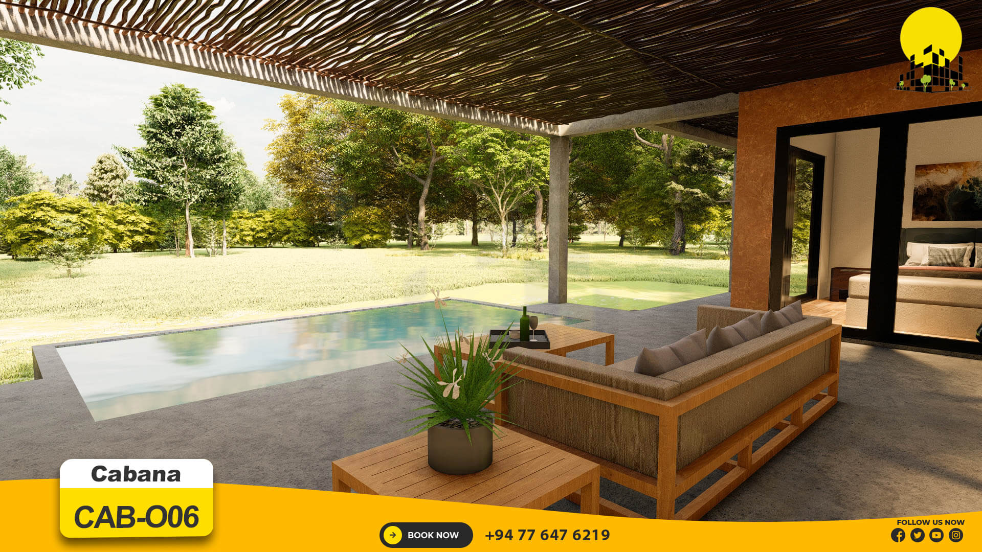 Two Bedroom Villa With Swimming Pool CAB-O06 - Three Plus Design